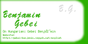 benjamin gebei business card